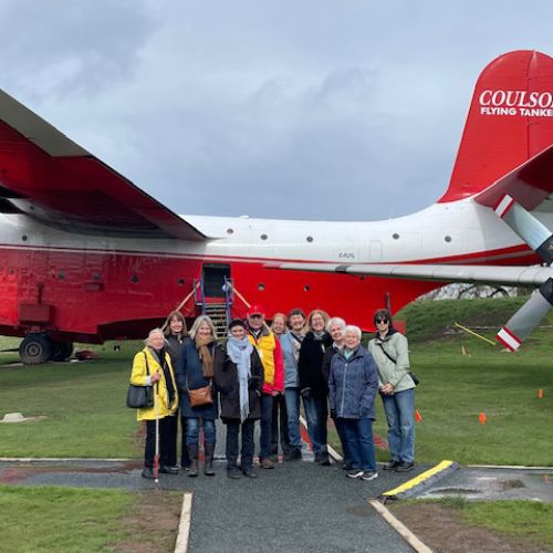 CFUW Victoria team image with plane